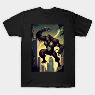 Giant Monster monkey attacking the city T-Shirt